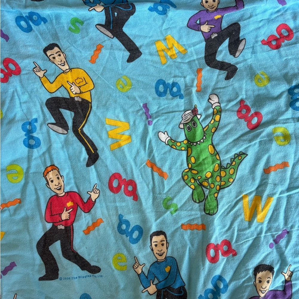 Vintage 2006 The Wiggles Print Twin fitted sheet